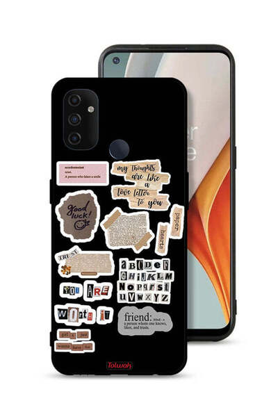 Tolwak غطاء حماية لهاتف OnePlus Nord N100 بملصقات عبارات الحظ السعيد