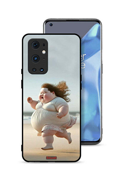 Tolwak غطاء حماية لهاتف OnePlus 9 Pro 5G بتصميم فتاة سمينة تركض