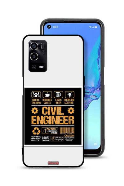 Tolwak غطاء حماية لهاتف Oppo A55 4G - ملصق مهندس مدني