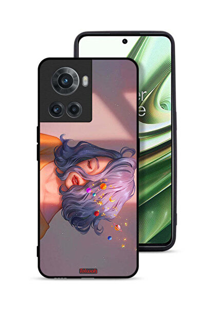 Tolwak OnePlus 10R 5G Protective Case Cover Girl And Space Art