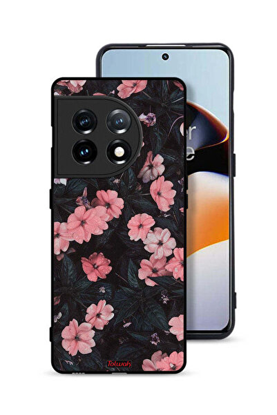 Tolwak غطاء حماية لهاتف OnePlus 11 5G - لون الخوخ والورود الصغيرة
