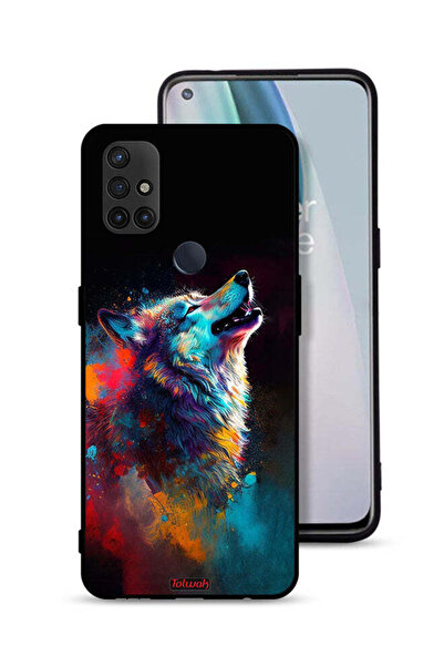 Tolwak غطاء حماية لهاتف OnePlus Nord N10 5G برسومات الذئب الملونة