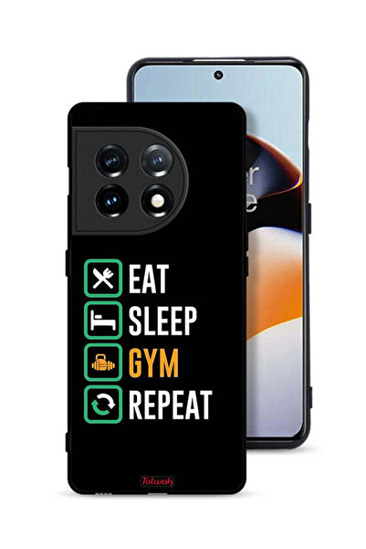 Tolwak غطاء حماية لهاتف OnePlus 11 5G، Eat Sleep Gym Repeat
