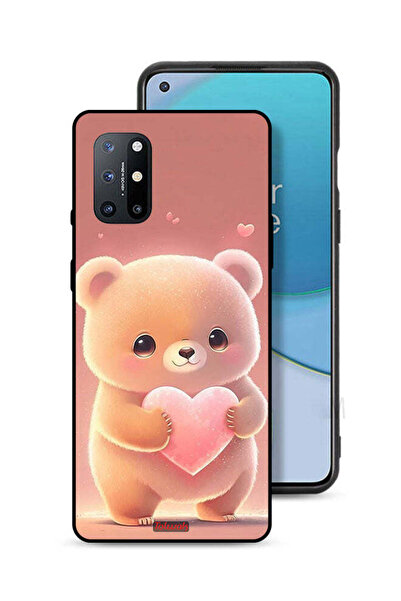 Tolwak غطاء حماية لهاتف OnePlus 8T 5G برسومات باندا صغيرة لطيفة تحمل قلبًا