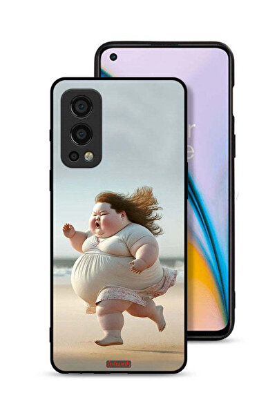 Tolwak غطاء حماية لهاتف OnePlus Nord 2 5G بتصميم فتاة سمينة تركض