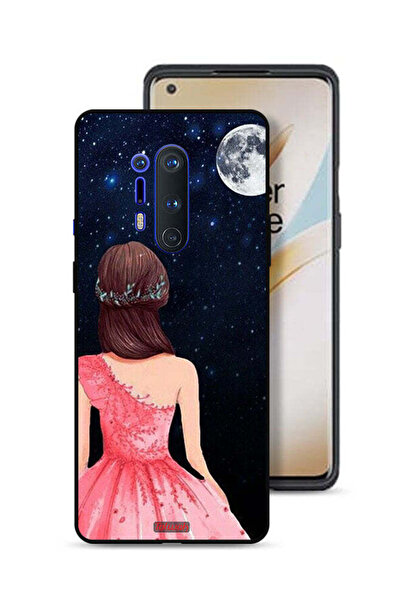 Tolwak غطاء حماية لهاتف OnePlus 8 Pro برسومات فتاة وقمر