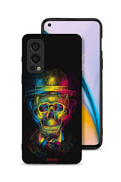 Tolwak غطاء حماية لهاتف OnePlus Nord 2 5G بتصميم جمجمة وقبعة ملونة وفن خيالي