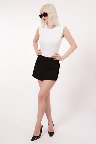 Seeh Fusta mini pantaloni scurți negri SH244