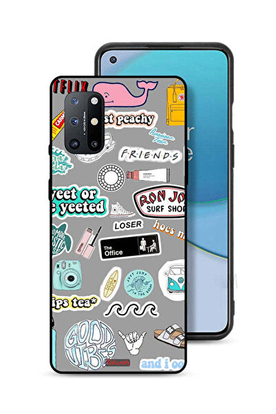 Tolwak غطاء حماية لهاتف OnePlus 8T 5G بملصقات Good Vibes