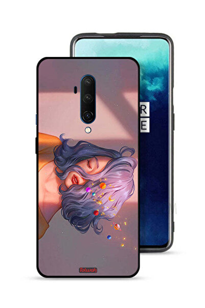 Tolwak OnePlus 7T Pro Protective Case Cover Girl And Space Art
