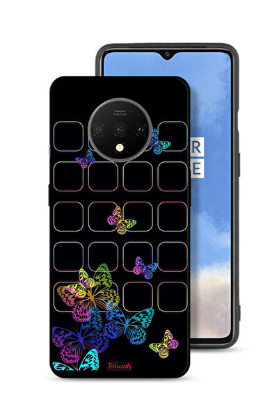 Tolwak غطاء حماية لهاتف OnePlus 7T بنقشة فراشات ملونة