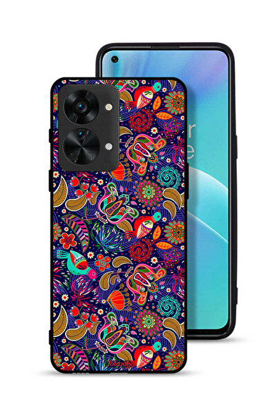 Tolwak غطاء حماية لهاتف OnePlus Nord 2T 5G بنقشة أوراق طيور وزهور ملونة