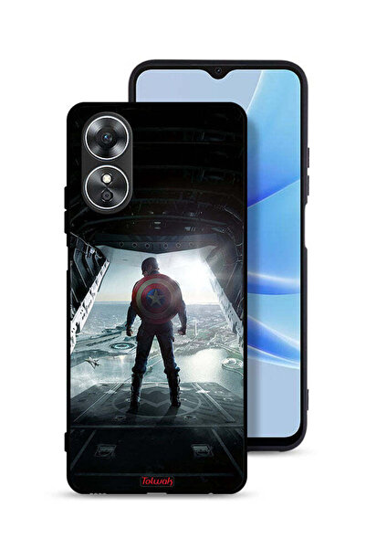 Tolwak غطاء حماية لهاتف Oppo A17 بتصميم صورة كابتن أمريكا