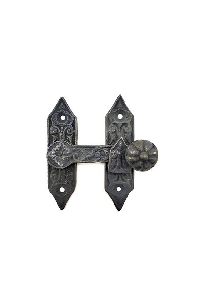 MBB ETİCARET Antique Style Decorative Brass Door, Window Latch - 86x72 mm, Oxide