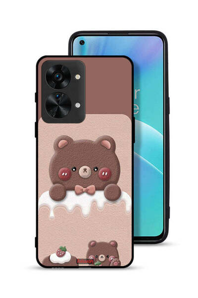 Tolwak غطاء حماية لهاتف OnePlus Nord 2T 5G بتصميم دب الفراولة
