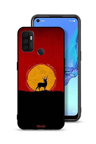 Tolwak Oppo A11s Protective Case Cover Deer And Moon Artwork