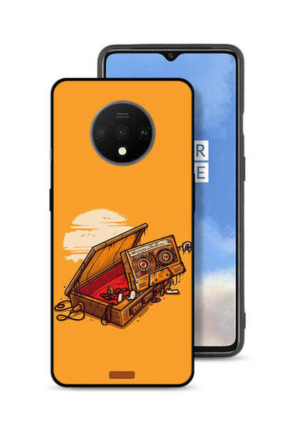 Tolwak غطاء حماية لهاتف OnePlus 7T بتصميم شريط كاسيت وشريط لاصق