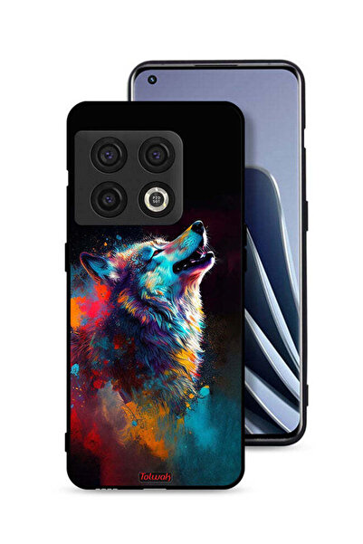 Tolwak غطاء حماية لهاتف OnePlus 10 Pro 5G بتصميم ذئب ملون