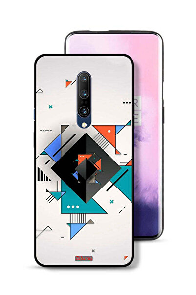 Tolwak غطاء حماية لهاتف OnePlus 7 Pro بأشكال مربعة ومثلثة ونمط تجريدي