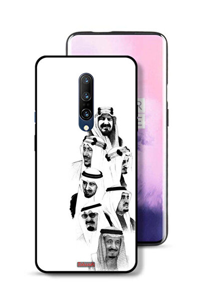 Tolwak غطاء حماية لهاتف OnePlus 7 Pro - فن ملوك السعودية - أبيض وأسود