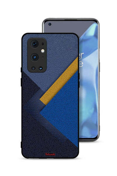 Tolwak غطاء حماية لهاتف OnePlus 9 Pro 5G بنقشة مثلثات جلدية
