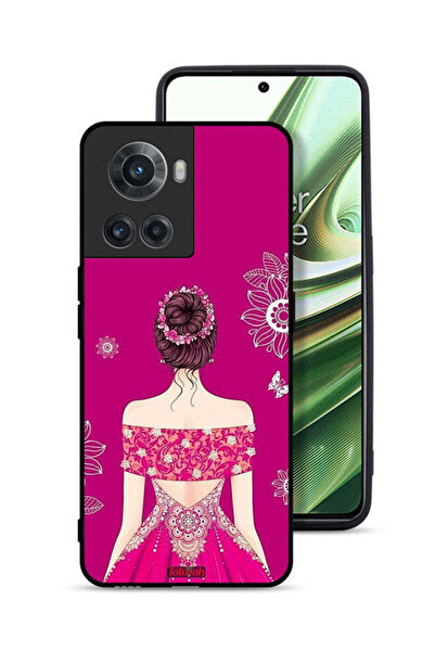 Tolwak غطاء حماية لهاتف OnePlus 10R 5G برسومات فتاة وزهور