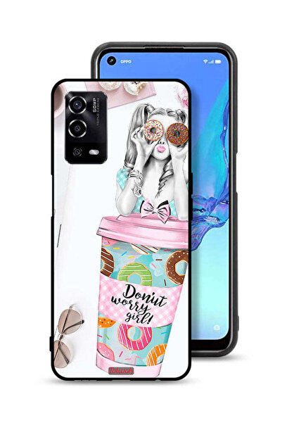 Tolwak غطاء حماية لهاتف Oppo A55 4G - فتاة دونات ووري