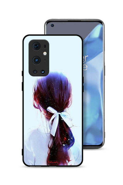 Tolwak غطاء حماية لهاتف OnePlus 9 Pro 5G مع ربطة شعر وربطة شعر وفن فتاة
