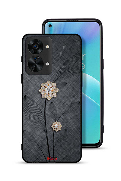 Tolwak غطاء حماية لهاتف OnePlus Nord 2T 5G برسومات زهور ماسية