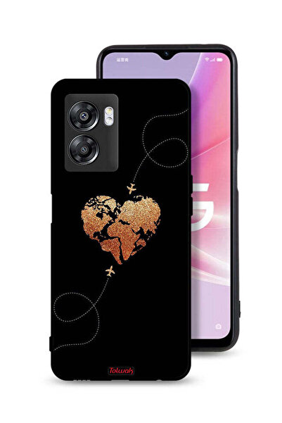 Tolwak Oppo A57 5G Protective Case Cover Airplanes Touching Heart