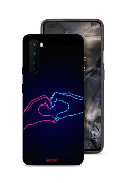 Tolwak غطاء حماية لهاتف OnePlus Nord بتصميم يد تلامس القلب