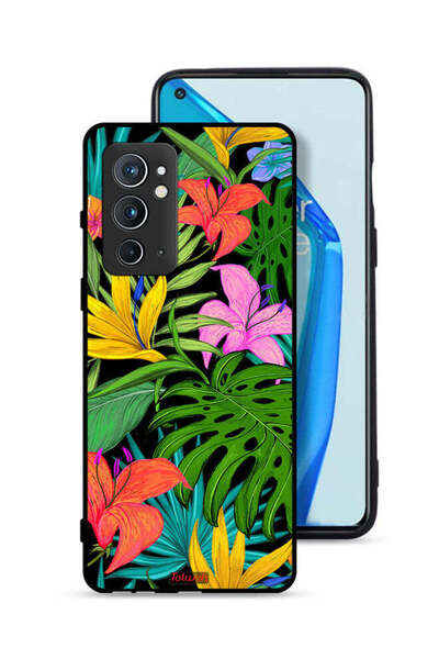 Tolwak غطاء حماية لهاتف OnePlus 9RT 5G بنقشة زهور استوائية وأوراق شجر