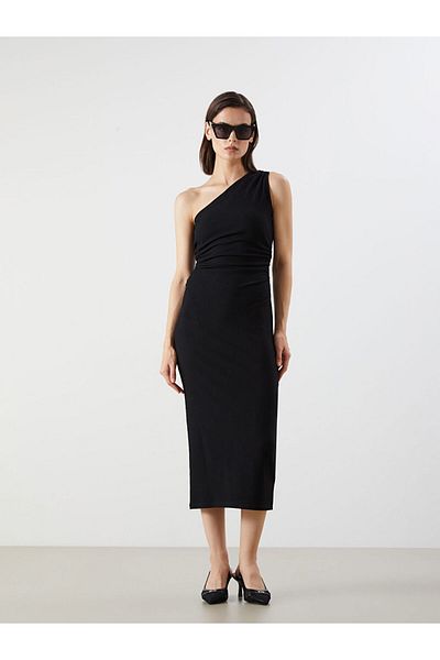 LC Waikiki Νέα σεζόν One Shoulder Ice Cream Bodycon Φόρεμα - S5QK95Z8