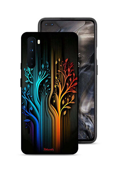 Tolwak غطاء حماية لهاتف OnePlus Nord برسومات أوراق الشجر