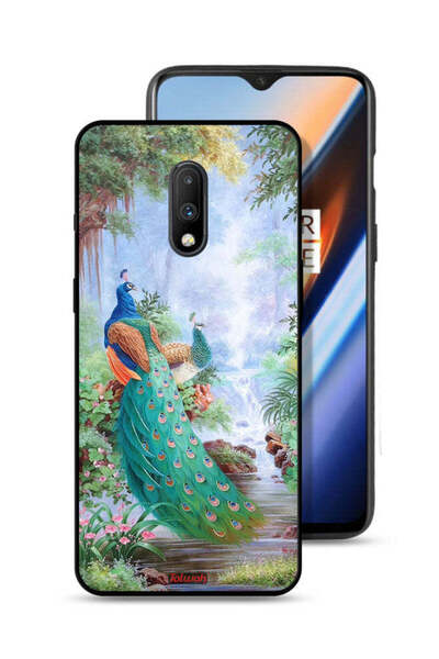 Tolwak غطاء حماية لهاتف OnePlus 7 بنقشة الطاووس