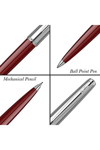 Mena Rise Şirinshop Metropolis 78 Ballpoint Penversatile Pen Set Claret Red 1108107