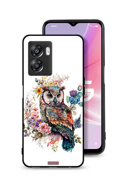 Tolwak غطاء حماية لهاتف OnePlus Nord N300 بتصميم بومة فنية تجريدية