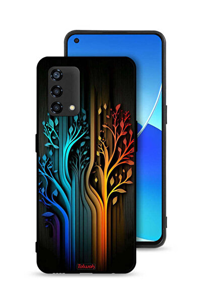 Tolwak غطاء حماية لهاتف Oppo Reno6 Lite برسومات أوراق الشجر
