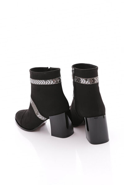 DGN 903 Women's Silver Stone Heeled Boots