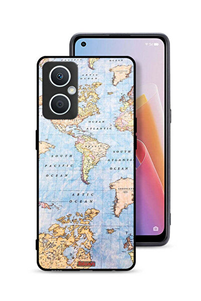Tolwak غطاء حماية لهاتف Oppo A96 5G (الصين) مع خريطة العالم