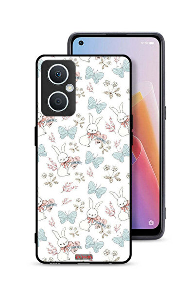 Tolwak جراب حماية لهاتف Oppo A96 5G (الصين) بطبعة أرنب وفراشات