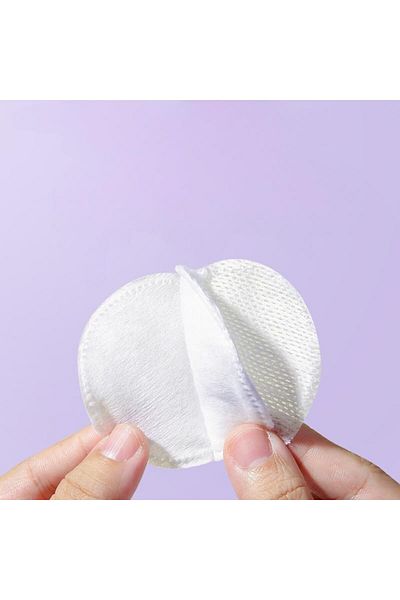 AQGT 100% cotton makeup remover pads, 150 pieces of soft round cotton pads