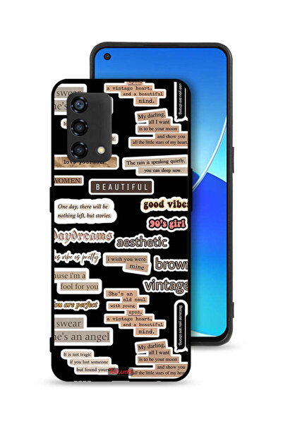 Tolwak غطاء حماية لهاتف Oppo Reno6 Lite بملصقات اقتباسات جميلة