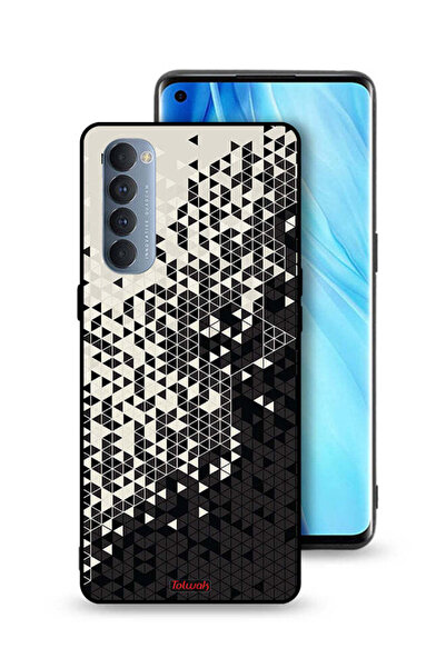 Tolwak غطاء حماية لهاتف Oppo Reno4 Pro 4G بنمط مثلث فني رقمي