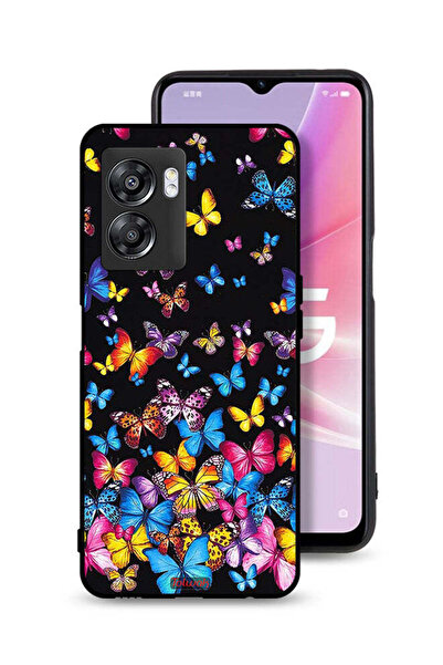 Tolwak Oppo A57 5G Protective Case Cover Colorful Butterflies