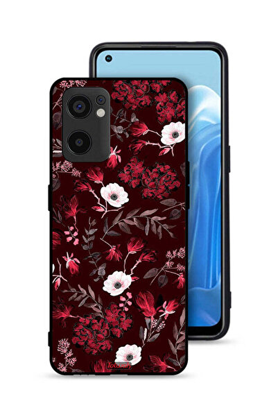 Tolwak غطاء حماية لهاتف Oppo Reno7 SE 5G بنقشة زهور صغيرة وأوراق استوائية