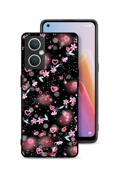 Tolwak جراب حماية لهاتف Oppo A96 5G (الصين) برسومات قلوب وأزهار صغيرة