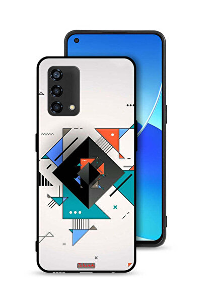 Tolwak غطاء حماية لهاتف Oppo A95 4G ​​بأشكال مربعة ومثلثة ونمط تجريدي