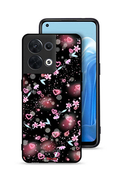 Tolwak Oppo Reno8 5G Protective Case Cover Small Hearts And Flowers