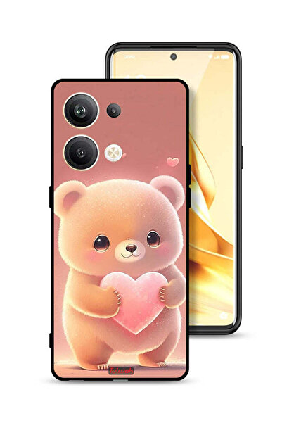 Tolwak غطاء حماية لهاتف Oppo Reno9 Pro Plus 5G برسومات باندا صغيرة لطيفة تحمل قلبًا